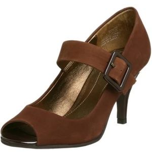 Kenneth Cole open toe leather Mary Jane's
